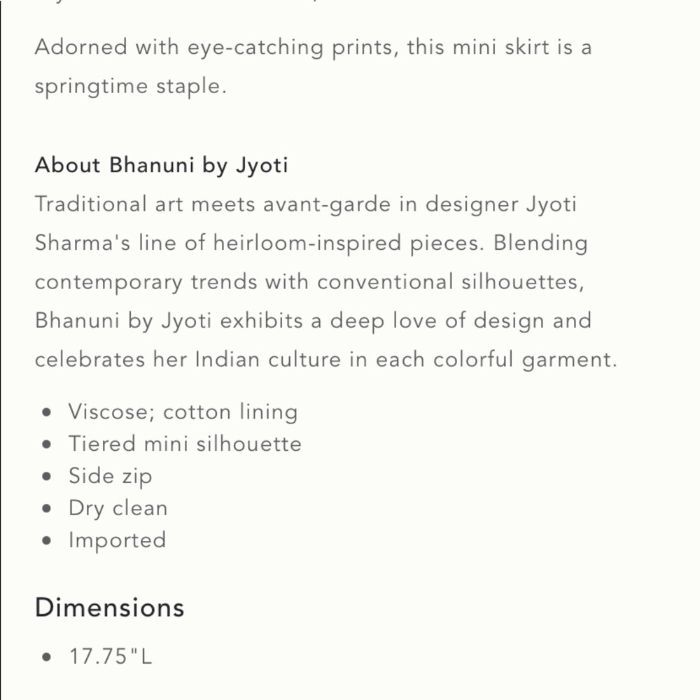 Anthro Bhanuni by Jyoti Floral Tiered Skirt - Picture 8 of 9
